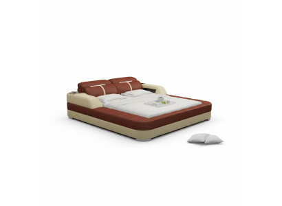 Luxury leather bed USB design upholstered double modern marriage 140/160/180 LB8823