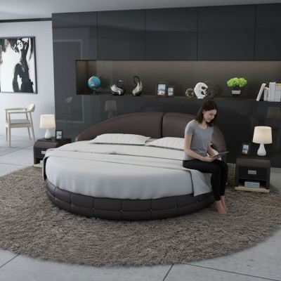 Round Bed Design Upholstered Bed Luxury Bed Double Bed USB Beds Round