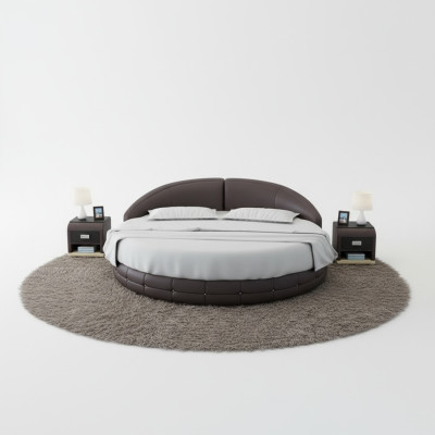Round Bed Design Upholstered Bed Luxury Bed Double Bed USB Beds Round