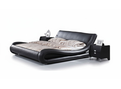 XXL king size leather bed bed beds with USB, leather designer 4761