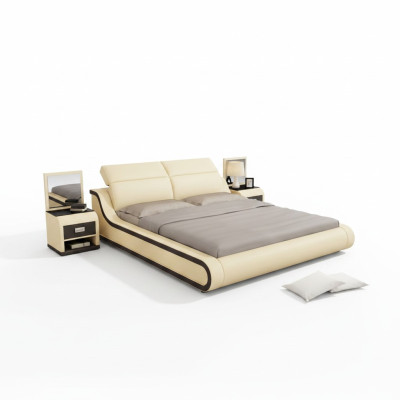 Bed with USB Padding Bed Double Bed Marriage Bed Beds 140/160/180 LB8835