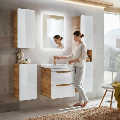 Design bath bathroom furniture 5-piece set, cabinet, washbasin