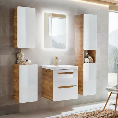 Design bath bathroom furniture 5-piece set, cabinet, washbasin