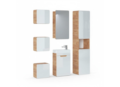 Design bathroom furniture set 6-piece suite cabinet washbasin