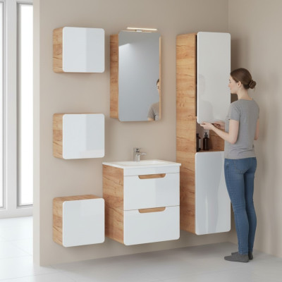 Design Bathroom Furniture Bath 6-piece Set Suite Cabinet Sink