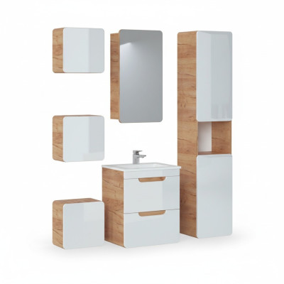 Design Bathroom Furniture Bath 6-piece Set Suite Cabinet Sink