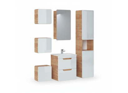 Design Bathroom Furniture Bath 6-piece Set Suite Cabinet Sink