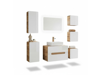 Design bathroom furniture set 7-piece suite cabinet sink