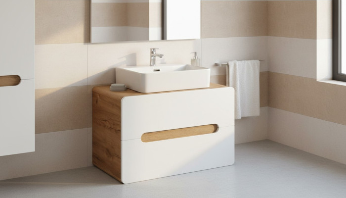 Washbasin Bathroom Sink with Vessel Basin 80cm