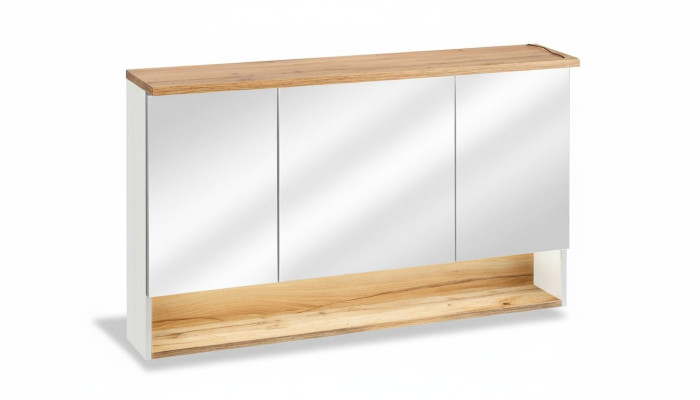 Mirror cabinet wall cabinet bathroom cabinet with mirror 120 cm LED