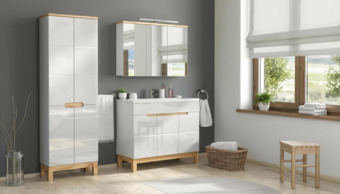 Design bathroom furniture bath set cabinet washbasin bathroom furniture set 3-piece.