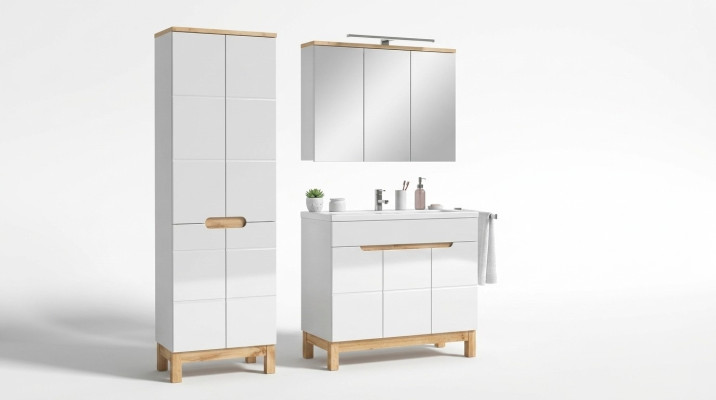 Design bathroom furniture bath set cabinet washbasin bathroom furniture set 3-piece.