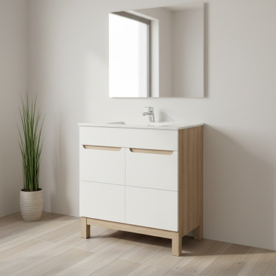 White washbasin with cabinet High-quality washbasins