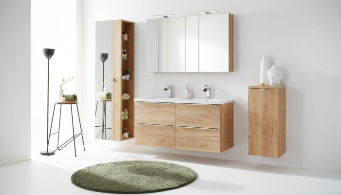 Mirror cabinet wall cabinet bathroom cabinet with mirror 60 cm shelf