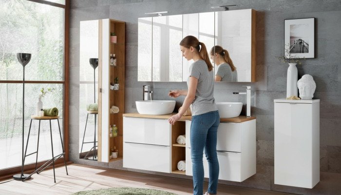 Design bathroom furniture, bath 8-piece set, cabinet ornament, sink