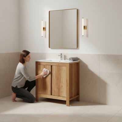 Bathroom furniture set 80cm sink with base cabinet decorative modern washbasin