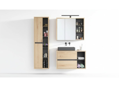 Design bathroom furniture, bathroom 3-piece set, decorative ensemble, cabinet, washbasin