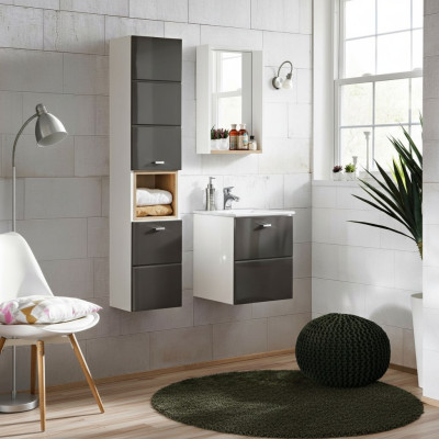 3-piece wash area bathroom furniture set washstand sink