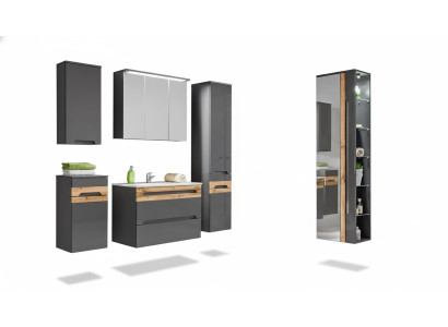 Design bathroom furniture bath 5-piece set suite cabinet sink lighting