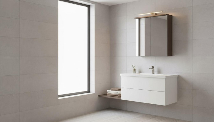 Mirror cabinet wall cabinet bathroom cabinet with mirror 60 cm LED