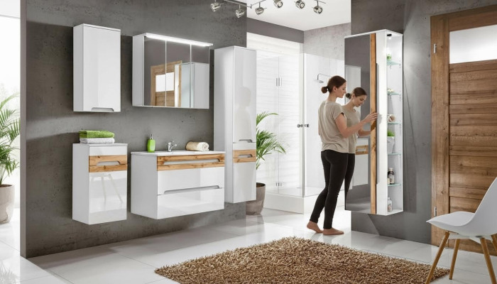 Design bathroom furniture bath 6-piece set decor cabinet sink