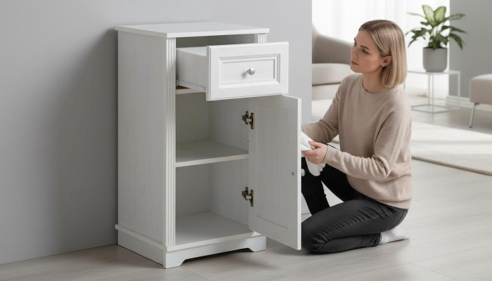 Bathroom furniture base cabinet white 81cm cabinet bathroom furniture hanging bathroom new