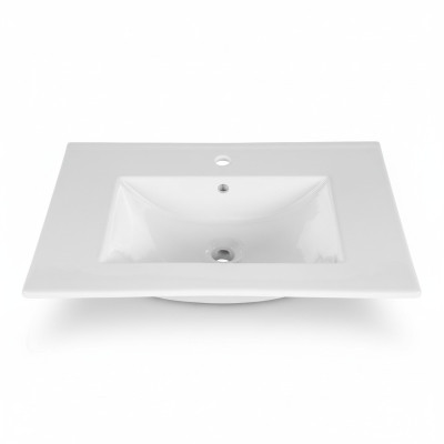 Vanity built-in sink washbasin 81 x 46 cm white vanity