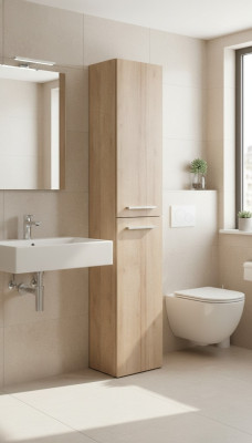 Bathroom cabinet tall cabinet hanging 160 cm bathroom furniture cabinet