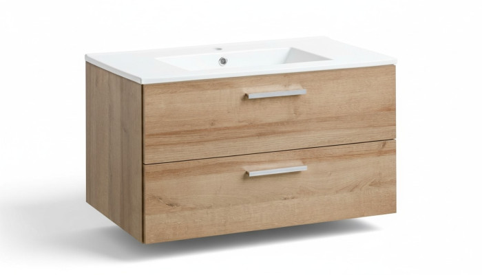 Bathroom furniture set 80cm washbasin with modern base cabinet decorative vanity
