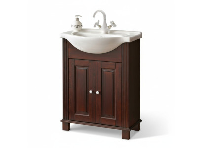 Brown washbasin cabinet, high-quality bathroom sink furniture, 65cm