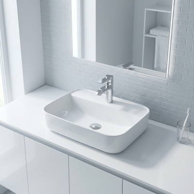 Ceramic Washbasin Sink Countertop Washbasin White Decorative Sink