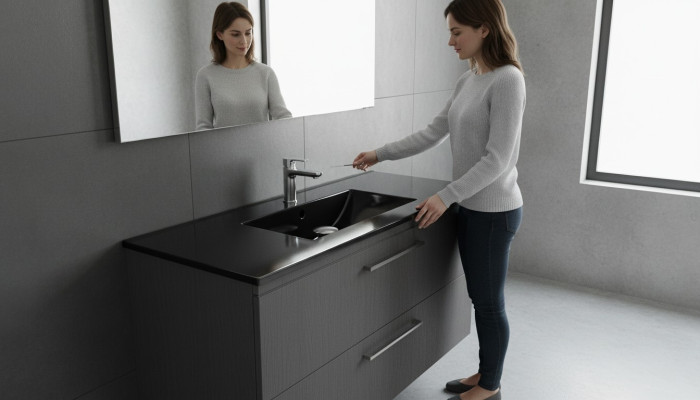 Ceramic washbasin sink built-in black basin washbasin