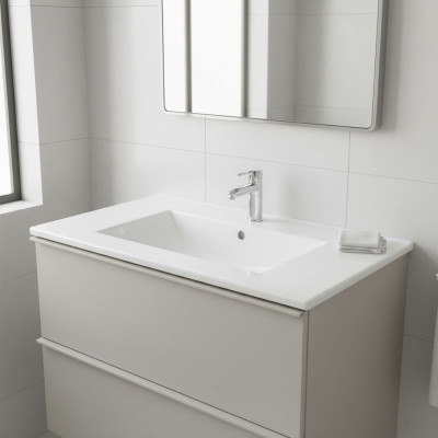 Ceramic washbasin vanity unit built-in basin washbowl
