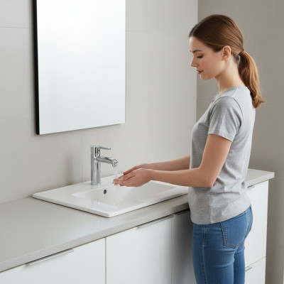 Decorative ceramic washbasin tabletop washbasin white washbasin