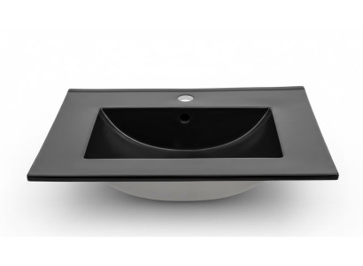 Ceramic washbasin countertop built-in black slab design basin