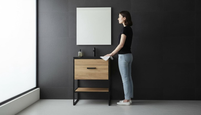 Bathroom furniture set 60cm sink with cabinet washbasin loft style