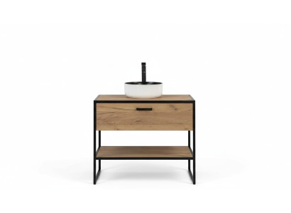 Bathroom furniture set 90cm sink loft vanity base cabinet washbasin drawer