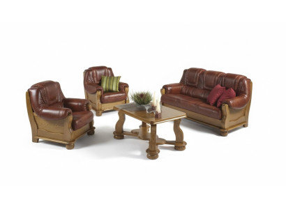 Classic Seating Ensemble 3+2+1 Seater Sofa Set Couch Sofa 100% Leather Sofa Upholstery
