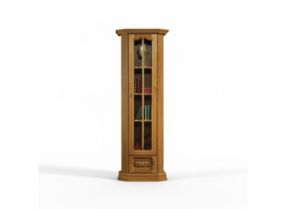 Country House Tall Cabinet Display Cabinet Wood Glass Cabinet Display Cabinets