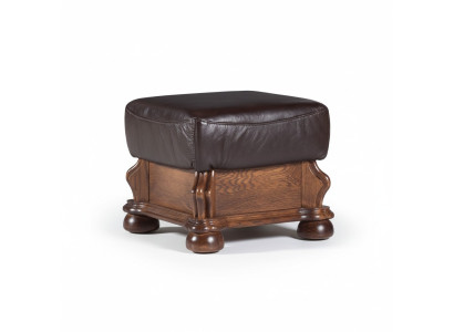 XXL Footstool Club Lounge Ottoman Leather Textile Ottoman Decor Designer Pouf
