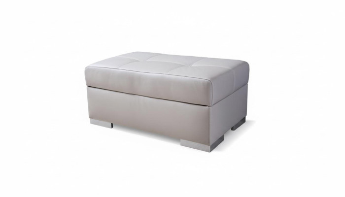 XXL footstool club lounge decor stool leather textile ottoman designer pouf