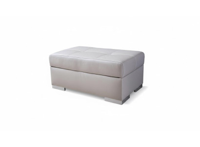 XXL footstool club lounge decor stool leather textile ottoman designer pouf