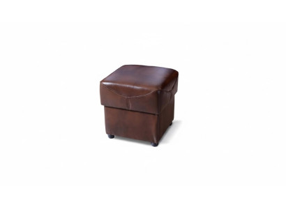 XXL Footstool Club Decor Lounge Stool Leather Fabric Ottoman Designer Pouf