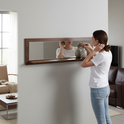 Classic wall mirror wooden frame mirror furniture new 154x45cm glass frame wall
