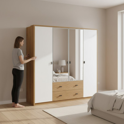 Wardrobe Bedroom Wood Cabinet Antique Style Cabinets Italian Furniture