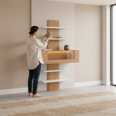 Designer wardrobe partition wall shelves living room cabinets system office furniture shelves