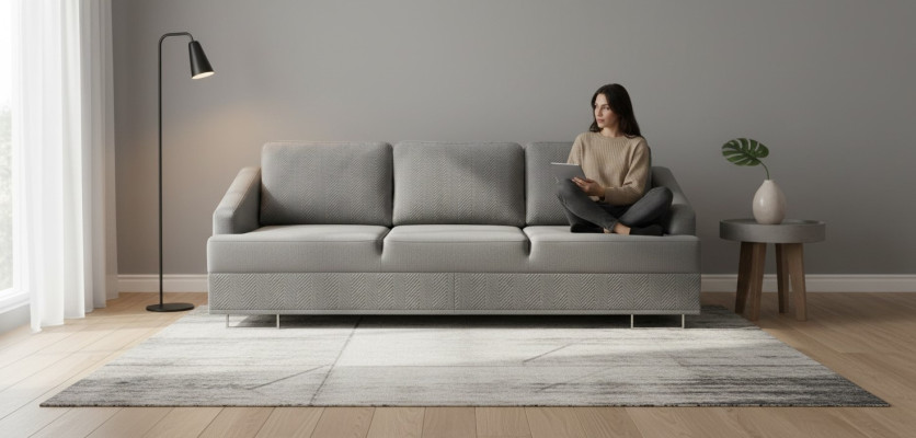 Three-seater 3-seater sofa living area fabric upholstery lounge couch new set