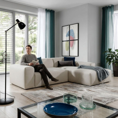Corner sofa couch upholstered living landscape textile corner sofas set