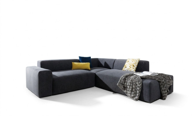 Corner sofa L-shape sofa living landscape set upholstery fabric design modern