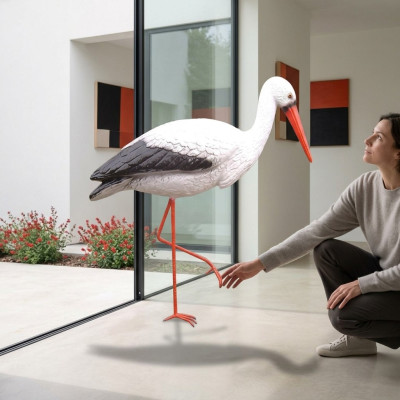 Stork Decorative Statue Garden Figures Statues 150cm Life-Size Figure Plastic